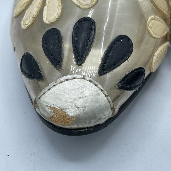 Vintage Impo 80's Clear Floral Slip on Flats 6 - Picture 3 of 12